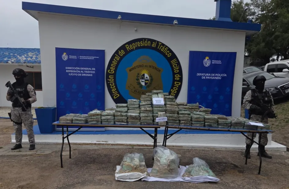 Foto sobre Operación Sinergia: tres condenados y penas de hasta seis años de prisión tras la incautación de más de 400 kilos de droga en Paysandú